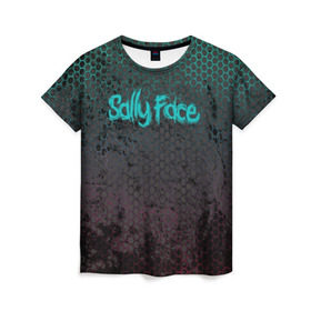 Женская футболка 3D с принтом Sally Face (Соты). в Кировске, 100% полиэфир ( синтетическое хлопкоподобное полотно) | прямой крой, круглый вырез горловины, длина до линии бедер | face | game | horror | larry | sally | sally face | sanity s fall | игра | ларри | мальчик с протезом | салли | салли фейс | ужасы
