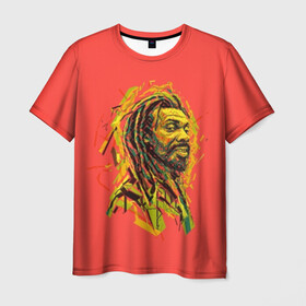 Мужская футболка 3D с принтом RastaArt в Кировске, 100% полиэфир | прямой крой, круглый вырез горловины, длина до линии бедер | art | bob marley | cannabis | rasta | rastaman | reggae | reggy | weed | боб марли | раста | растаман | регги | рэгги