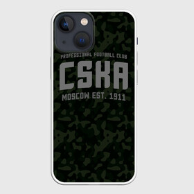 Чехол для iPhone 13 mini с принтом PFC CSKA в Кировске,  |  | cska | pfc cska | пфк цска | рпл | рфпл | футбол | цска
