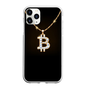 Чехол для iPhone 11 Pro Max матовый с принтом Бриллиантовый биткоин в Кировске, Силикон |  | bitcoin | black | chain | color | diamond | emblem | gold | golden | hip hop | logo | luxury | money | style | symbol | алмаз | блеск | блестящий | бриллиант | валюта | деньги | знак | золото | золотой | криптовалюта | кулон | логотип | люкс | роскошь | с