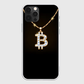 Чехол для iPhone 12 Pro Max с принтом Бриллиантовый биткоин в Кировске, Силикон |  | bitcoin | black | chain | color | diamond | emblem | gold | golden | hip hop | logo | luxury | money | style | symbol | алмаз | блеск | блестящий | бриллиант | валюта | деньги | знак | золото | золотой | криптовалюта | кулон | логотип | люкс | роскошь | с