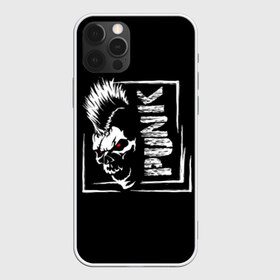 Чехол для iPhone 12 Pro Max с принтом Punk в Кировске, Силикон |  | Тематика изображения на принте: anarchy | anger | black | emblem | hair | hairstyle | horror | illustration | look | mohawk | punk | red | scar | scary | skull | terrible | white | анархия | белый | взгляд | волосы | злость | иллюстрация | ирокез | красный | панк | прическа | страшный |