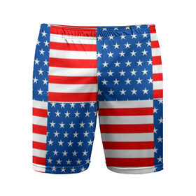 Мужские шорты спортивные с принтом США в Кировске,  |  | Тематика изображения на принте: flag | stars | usa | usa flag | америка | американский флаг | звезды | надписи | полосы | сша | флаг | флаг сша