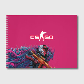 Альбом для рисования с принтом CS GO Hyper Beast в Кировске, 100% бумага
 | матовая бумага, плотность 200 мг. | Тематика изображения на принте: 2019 | computer game | counter strike | cs | cs go | csgo | dota | dota2 | game | howl | hyperbeast | warning | автомат | вой | го | игрок | компьютерная игра | контр страйк | контра | кс | оружие | турнир