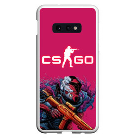 Чехол для Samsung S10E с принтом CS GO Hyper Beast в Кировске, Силикон | Область печати: задняя сторона чехла, без боковых панелей | 2019 | computer game | counter strike | cs | cs go | csgo | dota | dota2 | game | howl | hyperbeast | warning | автомат | вой | го | игрок | компьютерная игра | контр страйк | контра | кс | оружие | турнир