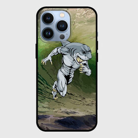 Чехол для iPhone 13 Pro с принтом Great White в Кировске,  |  | brawn | element | fangs | foam | grin | jaw | ocean | run | shark | teeth | wave | акула | бег | волна | зубы | клыки | мускулы | океан | оскал | пена | стихия