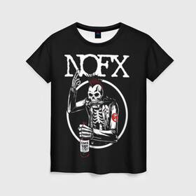 Женская футболка 3D с принтом NOFX в Кировске, 100% полиэфир ( синтетическое хлопкоподобное полотно) | прямой крой, круглый вырез горловины, длина до линии бедер | hardcore | nofx | punk | группы | музыка | панк | панк рок | рок | ска панк | скейт панк