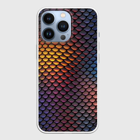 Чехол для iPhone 13 Pro с принтом Радужная чешуя в Кировске,  |  | 3d | animal | blue | bright | colorful | cool | dragon | fish | green | pink | rainbow | reptile | sc | skin | snake | texture | wildlife | yellow | дикая природа | дракон | желтый | животное | зеленый | змея | кожа | прикольный | радуга | разно