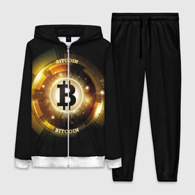 Женский костюм 3D с принтом Золотой биткоин в Кировске,  |  | bitcoin | black | business | coin | digital | electronic | emblem | future | golden | money | power | symbol | technology | web | yellow | бизнес | биткоин | будущее | валюта | веб | власть | деньги | желтый | жетон | золотой | криптовалюта | монета | сим