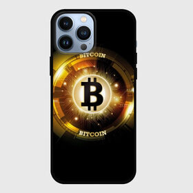 Чехол для iPhone 13 Pro Max с принтом Золотой биткоин в Кировске,  |  | bitcoin | black | business | coin | digital | electronic | emblem | future | golden | money | power | symbol | technology | web | yellow | бизнес | биткоин | будущее | валюта | веб | власть | деньги | желтый | жетон | золотой | криптовалюта | монета | сим