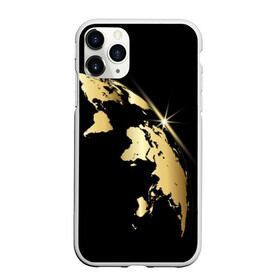 Чехол для iPhone 11 Pro Max матовый с принтом Золотая планета в Кировске, Силикон |  | black | continent | earth | gold | map | planet | radiance | ray | world | земля | золото | карта | континент | луч | материк | мир | планета | сияние | черный