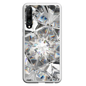 Чехол для Honor P30 с принтом Бриллиантовый блеск в Кировске, Силикон | Область печати: задняя сторона чехла, без боковых панелей | Тематика изображения на принте: cut | diamond | gem | glitter | jewel | kaleidoscope | luxury | shine | sparkle | white | алмаз | белый | блеск | бриллиант | диамант | драгоценность | драгоценный камень | калейдоскоп | люкс | огранка | роскошь | сверкать | сияние