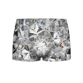 Мужские трусы 3D с принтом Бриллиантовый блеск в Кировске, 50% хлопок, 50% полиэстер | классическая посадка, на поясе мягкая тканевая резинка | Тематика изображения на принте: cut | diamond | gem | glitter | jewel | kaleidoscope | luxury | shine | sparkle | white | алмаз | белый | блеск | бриллиант | диамант | драгоценность | драгоценный камень | калейдоскоп | люкс | огранка | роскошь | сверкать | сияние