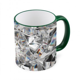 Кружка с принтом Бриллиантовый блеск в Кировске, керамика | ёмкость 330 мл | cut | diamond | gem | glitter | jewel | kaleidoscope | luxury | shine | sparkle | white | алмаз | белый | блеск | бриллиант | диамант | драгоценность | драгоценный камень | калейдоскоп | люкс | огранка | роскошь | сверкать | сияние