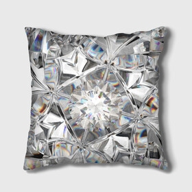 Подушка 3D с принтом Бриллиантовый блеск в Кировске, наволочка – 100% полиэстер, наполнитель – холлофайбер (легкий наполнитель, не вызывает аллергию). | состоит из подушки и наволочки. Наволочка на молнии, легко снимается для стирки | cut | diamond | gem | glitter | jewel | kaleidoscope | luxury | shine | sparkle | white | алмаз | белый | блеск | бриллиант | диамант | драгоценность | драгоценный камень | калейдоскоп | люкс | огранка | роскошь | сверкать | сияние