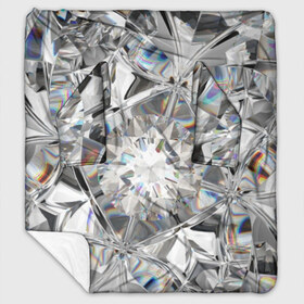 Плед с рукавами с принтом Бриллиантовый блеск в Кировске, 100% полиэстер | Закругленные углы, все края обработаны. Ткань не мнется и не растягивается. Размер 170*145 | Тематика изображения на принте: cut | diamond | gem | glitter | jewel | kaleidoscope | luxury | shine | sparkle | white | алмаз | белый | блеск | бриллиант | диамант | драгоценность | драгоценный камень | калейдоскоп | люкс | огранка | роскошь | сверкать | сияние