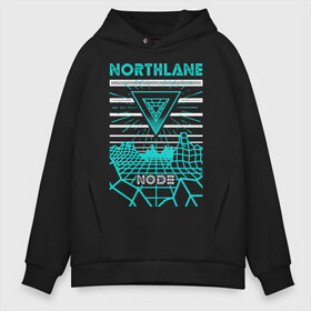 Мужское худи Oversize хлопок с принтом Northlane в Кировске, френч-терри — 70% хлопок, 30% полиэстер. Мягкий теплый начес внутри —100% хлопок | боковые карманы, эластичные манжеты и нижняя кромка, капюшон на магнитной кнопке | Тематика изображения на принте: discoveries | mesmer | node | northlane | singularity | группы | метал | музыка | рок