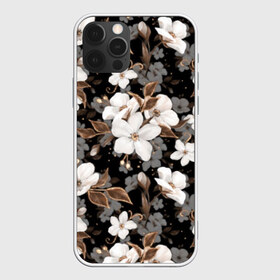 Чехол для iPhone 12 Pro Max с принтом Белые цветы в Кировске, Силикон |  | black | bud | cute | flora | flowers | golden | leaves | plant | romance | spring | tenderness | white | yellow | белый | бутон | весна | желтый | золотой | листья | мило | нежность | растение | романтика | флора | цветы | черный