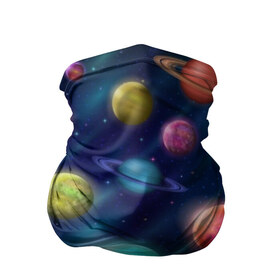 Бандана-труба 3D с принтом Планеты в Кировске, 100% полиэстер, ткань с особыми свойствами — Activecool | плотность 150‒180 г/м2; хорошо тянется, но сохраняет форму | nasa | вселенная | галактика | звезды | космос | наса | планеты | сияние | скафандр