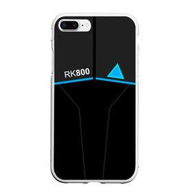 Чехол для iPhone 7Plus/8 Plus матовый с принтом RK800 CONNOR в Кировске, Силикон | Область печати: задняя сторона чехла, без боковых панелей | action | ai | android | connor | dbhpk19 | detroit become human | rk 800 | rk 900 | андроиды | детектив | игра | интерактивное кино | кара | коннор | логотип | маркус | роботы | фирменный стиль | экшн