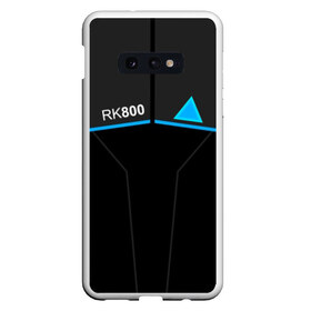 Чехол для Samsung S10E с принтом RK800 CONNOR в Кировске, Силикон | Область печати: задняя сторона чехла, без боковых панелей | action | ai | android | connor | dbhpk19 | detroit become human | rk 800 | rk 900 | андроиды | детектив | игра | интерактивное кино | кара | коннор | логотип | маркус | роботы | фирменный стиль | экшн