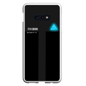 Чехол для Samsung S10E с принтом RK800 CONNOR в Кировске, Силикон | Область печати: задняя сторона чехла, без боковых панелей | action | ai | android | connor | dbhpk19 | detroit become human | rk 800 | rk 900 | андроиды | детектив | игра | интерактивное кино | кара | коннор | логотип | маркус | роботы | фирменный стиль | экшн