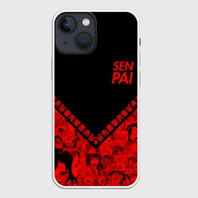 Чехол для iPhone 13 mini с принтом SENPAI в Кировске,  |  | 2 versia | ahegao | anime | manga | paint | red | sempai | senpai | sup | supreme | trend | white | аниме | белый | манга | семпай | сенпай | суп | суприм