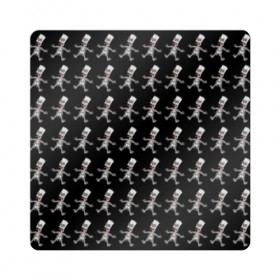 Магнит виниловый Квадрат с принтом Bart в Кировске, полимерный материал с магнитным слоем | размер 9*9 см, закругленные углы | bart | homer | sad | simpsons | skelleton | барт | гомер | симпсоны