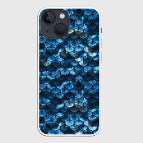 Чехол для iPhone 13 mini с принтом Синяя чешуя в Кировске,  |  | blue | color | fish | gray | mermaid | neyad | pattern | scales | sea | shiny | siren | skin | turquoise | wallpaper | water | бирюзовый | блестящий | вода | кожа | море | неяда | обои | паттерн | русалка | рыба | серый | синий | сирена | цвет |
