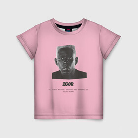 Детская футболка 3D с принтом Tyler, The Creator (IGOR) в Кировске, 100% гипоаллергенный полиэфир | прямой крой, круглый вырез горловины, длина до линии бедер, чуть спущенное плечо, ткань немного тянется | bomb | boy | cherry | creator | flower | igor | rap | tayler | the | tyler | альбом | игорь | криэйтор | музыка | реп | рэп | тайлер