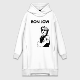 Платье-худи хлопок с принтом Bon Jovi в Кировске,  |  | bon jovi | альбом | арена | бон | бон джови | глэм | группа | джови | джон | метал | музыка | надпись | песни | поп | попрок | рок | рокер | смайл | солист | софт | стена | хард | хеви | хевиметал