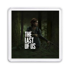 Магнит 55*55 с принтом THE LAST OF US в Кировске, Пластик | Размер: 65*65 мм; Размер печати: 55*55 мм | Тематика изображения на принте: gamer | player | stels | the last of us | the last of us part 2 | бегун | джоэл | каннибалы | охотники | сталкер | топляк | цикады | щелкун | элли