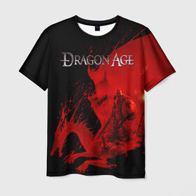 Мужская футболка 3D с принтом Dragon Age в Кировске, 100% полиэфир | прямой крой, круглый вырез горловины, длина до линии бедер | dragon age | gamer | grey wardens | inquisition | игры | инквизиция | компьютерные игры | серые стражи