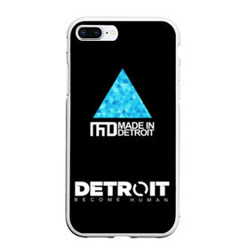 Чехол для iPhone 7Plus/8 Plus матовый с принтом DETROIT BECOME HUMAN в Кировске, Силикон | Область печати: задняя сторона чехла, без боковых панелей | action | ai | android | connor | dbhpk19 | detroit become human | rk 800 | rk 900 | андроиды | детектив | игра | интерактивное кино | кара | коннор | логотип | маркус | роботы | фирменный стиль | экшн