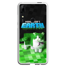 Чехол для Honor P Smart Z с принтом Minecraft EARTH - Котик в Кировске, Силикон | Область печати: задняя сторона чехла, без боковых панелей | Тематика изображения на принте: craft | creeper | earth | game | green | logo | mine | minecraft | mobile | online | world | зеленый | земля | зомби | игра | крипер | лого | майкрафт | майнкрафт | мир | мобайл | онлайн | планета | синий | текстура