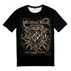 Мужская футболка 3D с принтом Machine Head в Кировске, 100% полиэфир | прямой крой, круглый вырез горловины, длина до линии бедер | heavy metal | machine head | metal | грув метал | группы | метал | музыка | рок | трэш метал | хэви метал