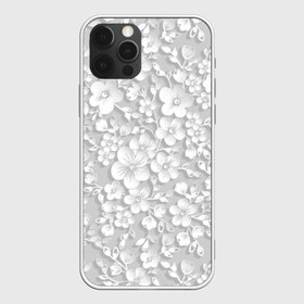 Чехол для iPhone 12 Pro Max с принтом Белые цветы в Кировске, Силикон |  | bud | cute | flora | flower | gently | gray | leaves | petal | plants | tenderness | white | белый | бутон | лепесток | листья | мило | нежно | нежность | растений | серый | флора | цветок