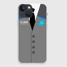 Чехол для iPhone 13 mini с принтом RK800 CONNOR в Кировске,  |  | action | ai | android | connor | dbhpk19 | detroit become human | rk 800 | rk 900 | андроиды | детектив | игра | интерактивное кино | кара | коннор | логотип | маркус | роботы | фирменный стиль | экшн