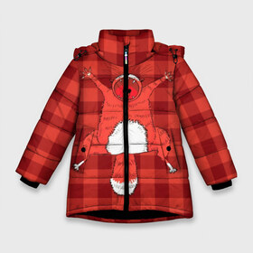 Зимняя куртка для девочек 3D с принтом Сумасшедший рыжий кот в Кировске, ткань верха — 100% полиэстер; подклад — 100% полиэстер, утеплитель — 100% полиэстер. | длина ниже бедра, удлиненная спинка, воротник стойка и отстегивающийся капюшон. Есть боковые карманы с листочкой на кнопках, утяжки по низу изделия и внутренний карман на молнии. 

Предусмотрены светоотражающий принт на спинке, радужный светоотражающий элемент на пуллере молнии и на резинке для утяжки. | cat | cool | crazy | fangs | funny | kitty | kote | op | orange | paws | psycho | red | shaggy | tail | киса | клыки | кот | котэ | лапы | ор | оранжевый | прикольно | псих | рыжий | смешно | сумасшедший | хвост