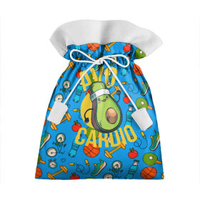 Подарочный 3D мешок с принтом Авокардио в Кировске, 100% полиэстер | Размер: 29*39 см | авокадо | бег | игра слов | кардио | марафон | спорт | фитнес