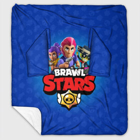 Плед с рукавами с принтом BRAWL STARS в Кировске, 100% полиэстер | Закругленные углы, все края обработаны. Ткань не мнется и не растягивается. Размер 170*145 | brawl | bull | colt | crow | el primo | game | games | leon | moba | online | penny | poco | shelly | spike | star | stars | wanted | брав | бравл | браво | звезда | звезды | игра | игры | лого | моба | онлайн | старс