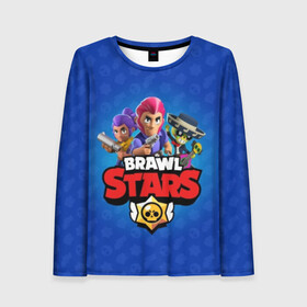 Женский лонгслив 3D с принтом BRAWL STARS в Кировске, 100% полиэстер | длинные рукава, круглый вырез горловины, полуприлегающий силуэт | brawl | bull | colt | crow | el primo | game | games | leon | moba | online | penny | poco | shelly | spike | star | stars | wanted | брав | бравл | браво | звезда | звезды | игра | игры | лого | моба | онлайн | старс