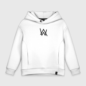 Детское худи Oversize хлопок с принтом ALAN WALKER в Кировске, френч-терри — 70% хлопок, 30% полиэстер. Мягкий теплый начес внутри —100% хлопок | боковые карманы, эластичные манжеты и нижняя кромка, капюшон на магнитной кнопке | alan walker | aw | electro | electro music | music | алан уокер | музыка | музыкант | электро | электронная музыка