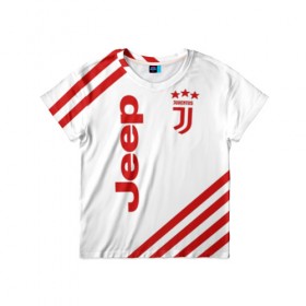 Детская футболка 3D с принтом Juventus Lifestyle в Кировске, 100% гипоаллергенный полиэфир | прямой крой, круглый вырез горловины, длина до линии бедер, чуть спущенное плечо, ткань немного тянется | 