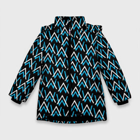 Зимняя куртка для девочек 3D с принтом ALAN WALKER в Кировске, ткань верха — 100% полиэстер; подклад — 100% полиэстер, утеплитель — 100% полиэстер. | длина ниже бедра, удлиненная спинка, воротник стойка и отстегивающийся капюшон. Есть боковые карманы с листочкой на кнопках, утяжки по низу изделия и внутренний карман на молнии. 

Предусмотрены светоотражающий принт на спинке, радужный светоотражающий элемент на пуллере молнии и на резинке для утяжки. | alan walker | aw | electro | electro music | music | алан уокер | музыка | музыкант | электро | электронная музыка