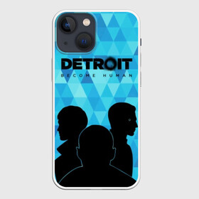 Чехол для iPhone 13 mini с принтом Detroit: Become Human. в Кировске,  |  | become human | connor | dbh | dbhpk19 | detroit | detroit city | абстракция | анимация | геометрия | детройт | игра | коннор | надпись | силуэт | стать человеком | текстура | треугольник | треугольники
