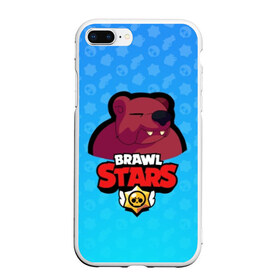 Чехол для iPhone 7Plus/8 Plus матовый с принтом Bear - BRAWL STARS в Кировске, Силикон | Область печати: задняя сторона чехла, без боковых панелей | Тематика изображения на принте: bear | brawl | bull | colt | crow | el primo | game | games | leon | moba | online | penny | poco | shelly | spike | star | stars | wanted | брав | бравл | браво | звезда | звезды | игра | игры | моба | онлайн | старс