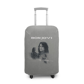 Чехол для чемодана 3D с принтом Bon Jovi в Кировске, 86% полиэфир, 14% спандекс | двустороннее нанесение принта, прорези для ручек и колес | bon jovi | альбом | арена | бон | бон джови | глэм | группа | джови | джон | метал | музыка | надпись | песни | поп | попрок | рок | рокер | смайл | солист | софт | стена | хард | хеви | хевиметал