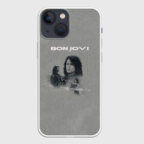 Чехол для iPhone 13 mini с принтом Bon Jovi в Кировске,  |  | bon jovi | альбом | арена | бон | бон джови | глэм | группа | джови | джон | метал | музыка | надпись | песни | поп | попрок | рок | рокер | смайл | солист | софт | стена | хард | хеви | хевиметал