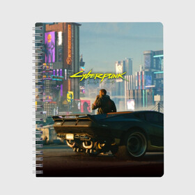 Тетрадь с принтом CYBERPUNK 2077 в Кировске, 100% бумага | 48 листов, плотность листов — 60 г/м2, плотность картонной обложки — 250 г/м2. Листы скреплены сбоку удобной пружинной спиралью. Уголки страниц и обложки скругленные. Цвет линий — светло-серый
 | 2019 | cd project red | cyberpunk 2077 | future | hack | night city | samurai | sci fi | андроиды | безумие | будущее | киберпанк 2077 | логотип | роботы | самураи | фантастика | цифры